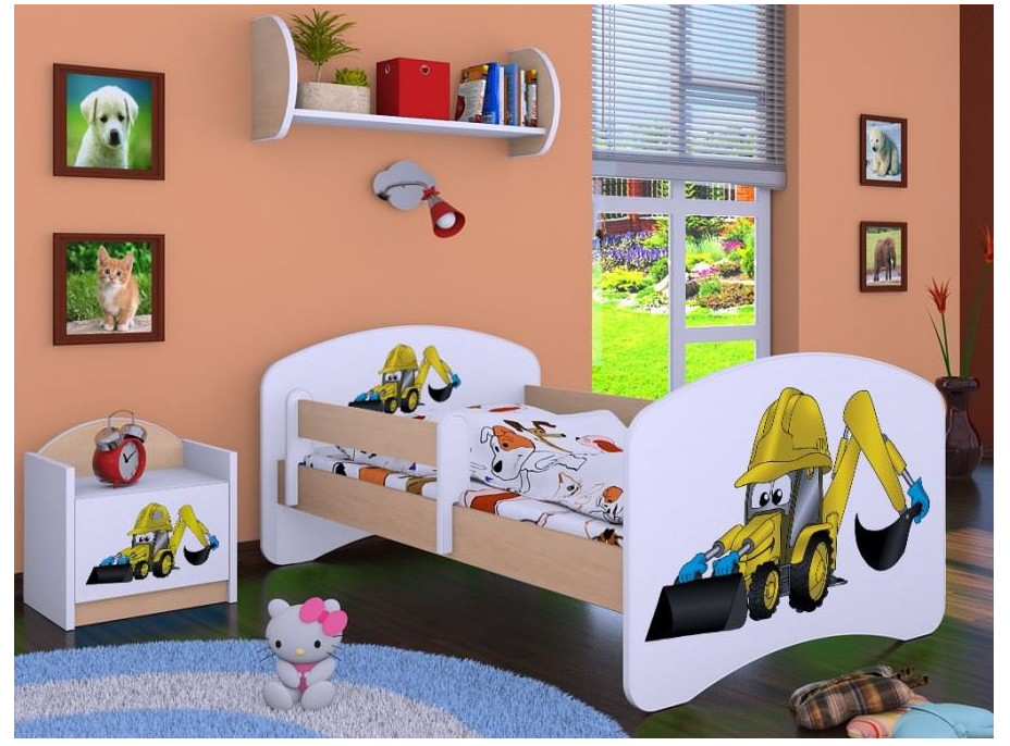 Detská posteľ bez šuplíku 180x90cm BAGR - svetlá hruška