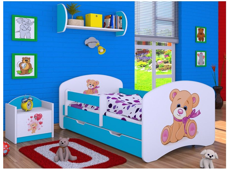 Detská posteľ so zásuvkou 180x90cm Meda - modrá