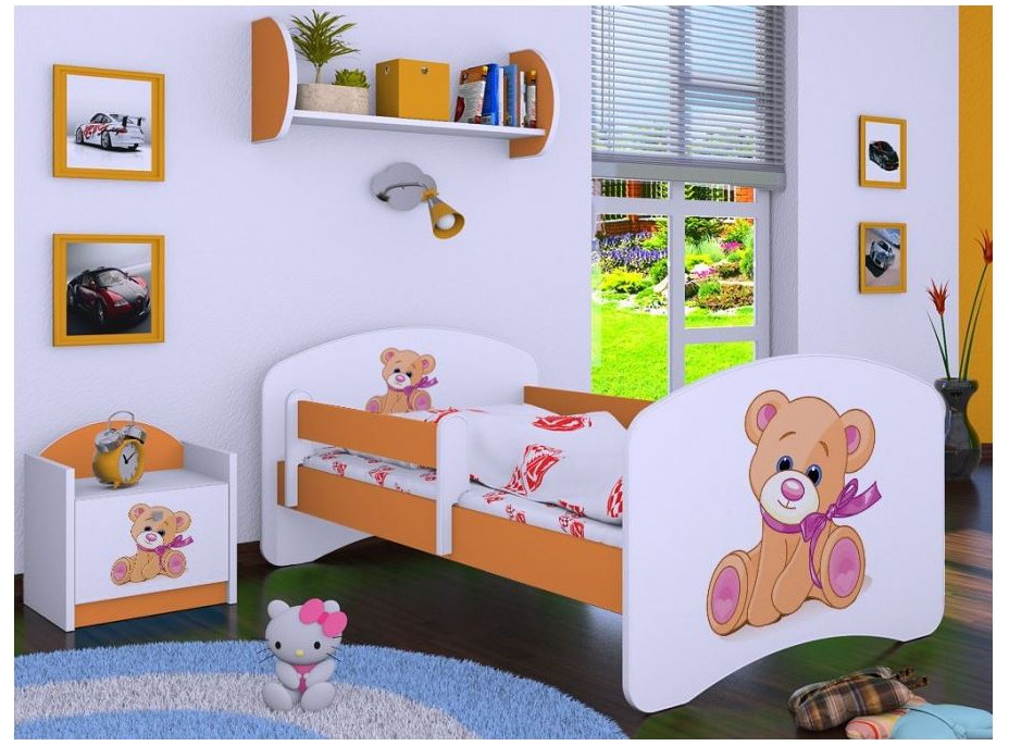 Detská posteľ bez šuplíku 180x90cm MÉĎA - oranžová