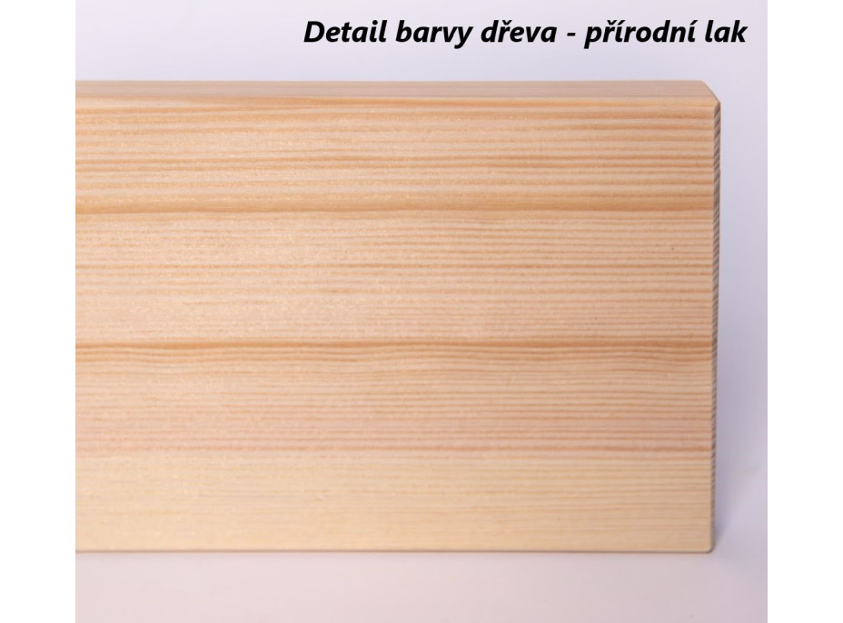 Detská poschodová posteľ z masívu borovice GABINA so šuplíkmi 200x90 cm - prírodná