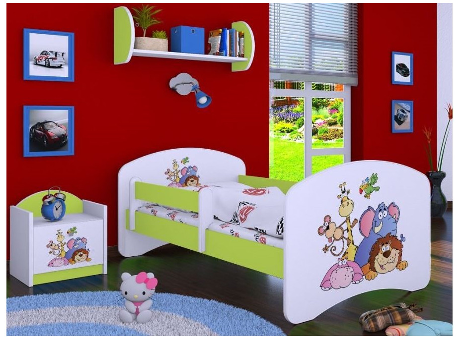 Detská posteľ bez šuplíku 180x90cm SAFARI - zelená