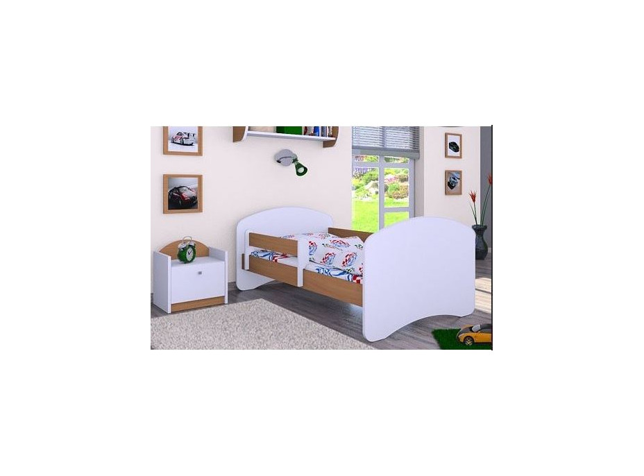Detská posteľ bez šuplíku 180x90cm bez motívu - buk