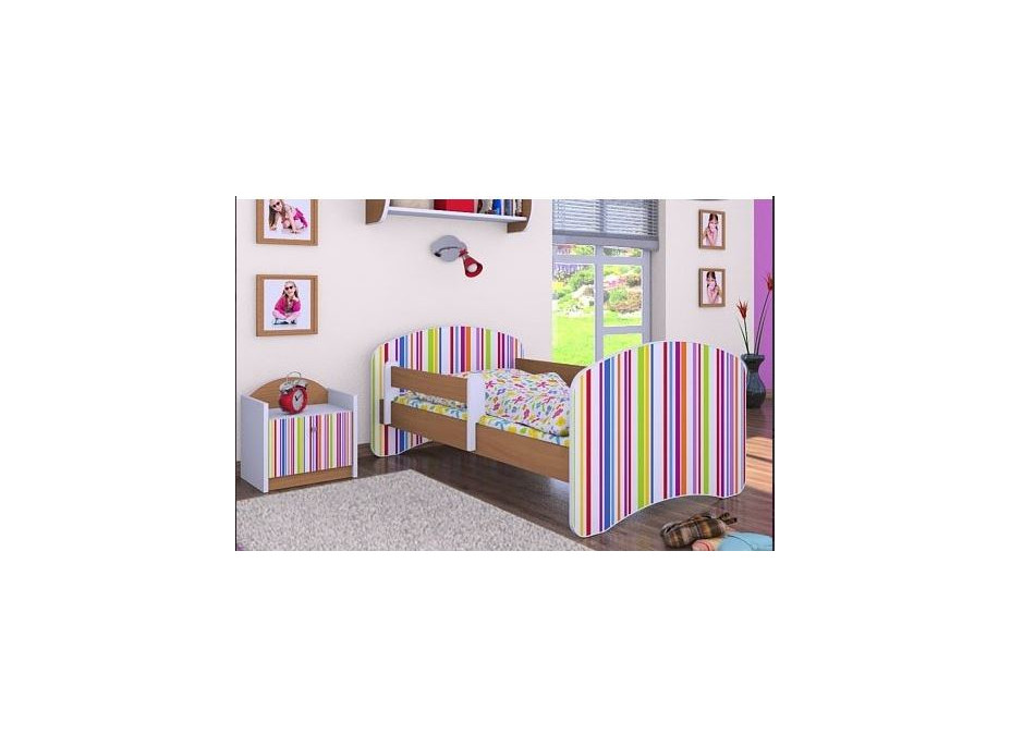 Detská posteľ bez šuplíku 160x80cm PRÚŽKY - buk