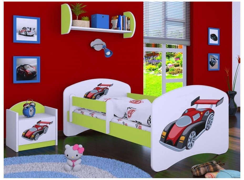 Detská posteľ bez šuplíku 180x90cm SUPER FORMULE - zelená