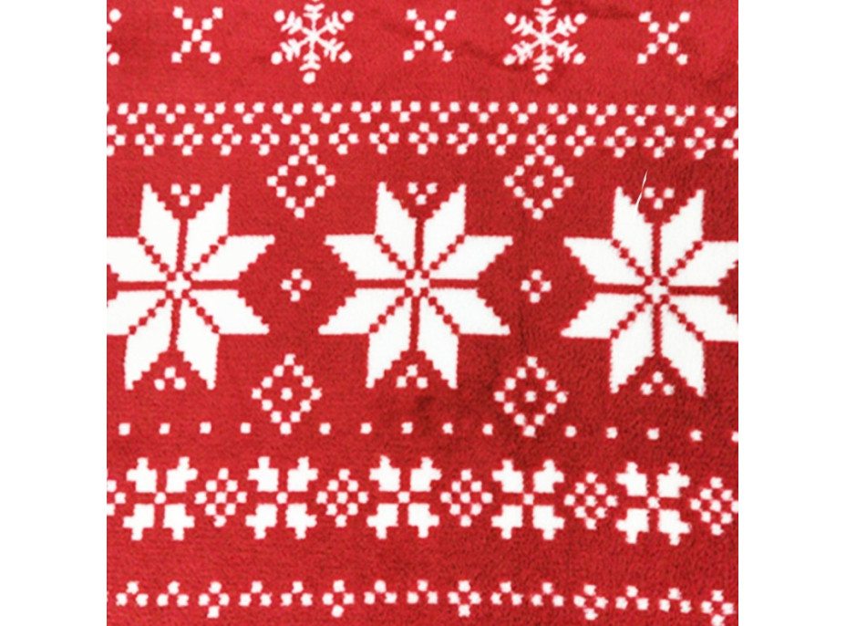Deka NORDIC 170x200 cm - vianočný vzor - červená