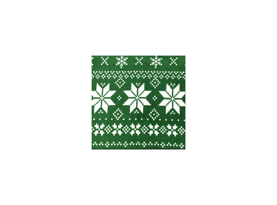 Deka NORDIC 170x200 cm - vianočný vzor - zelená