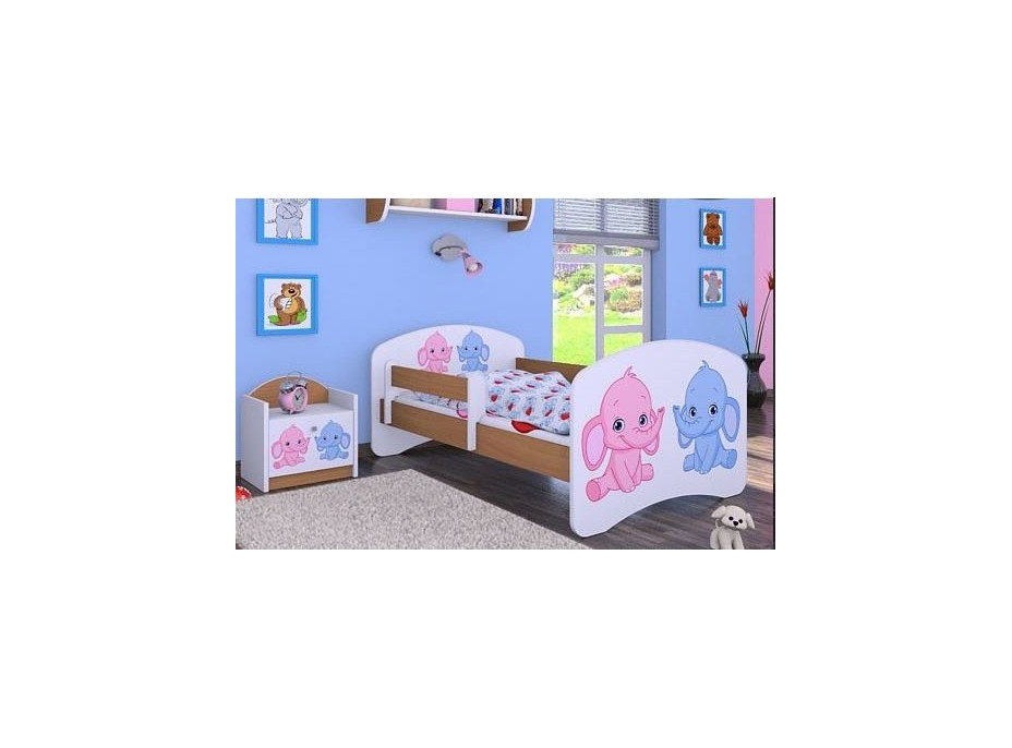 Detská posteľ bez šuplíku 160x80cm slonica - buk
