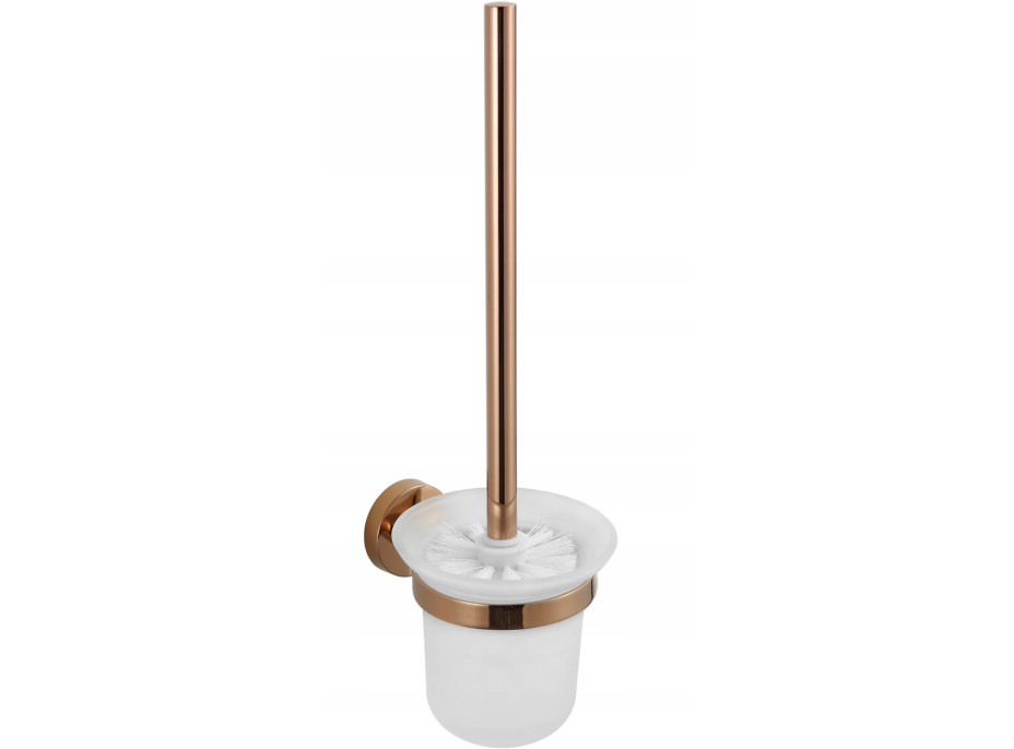 Závesná WC kefa MEXEN REMO - kov / sklo - rose gold, 7050750-60