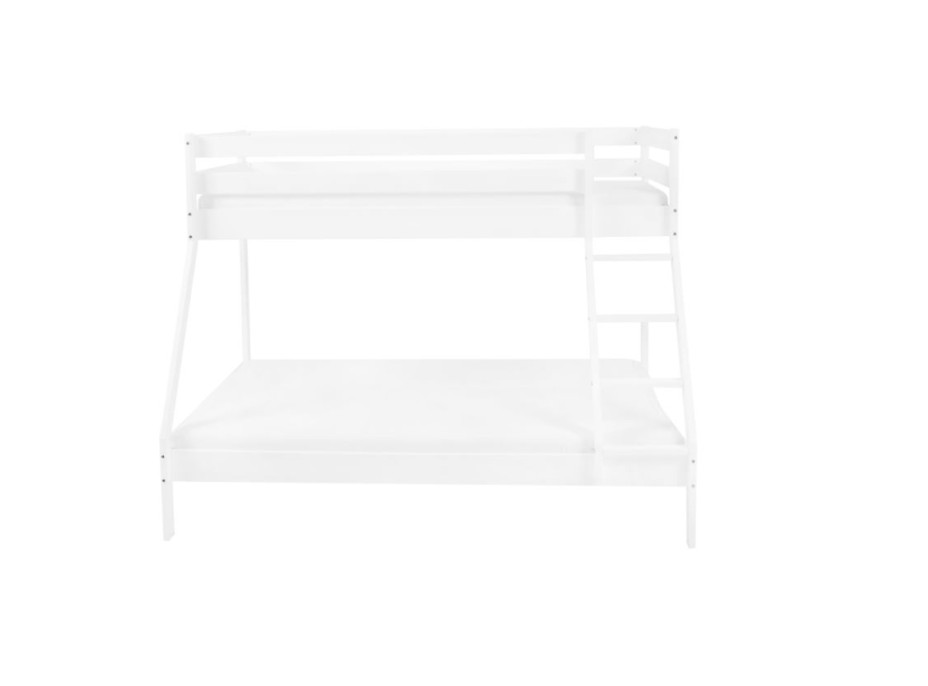 Detská poschodová posteľ s rozšíreným spodným lôžkom z MASÍVU BUK - MAXIM 200x90cm - biela