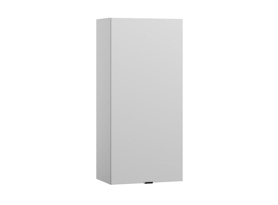 Závesná skrinka MODERN - 50x30x108 cm - biela lesklá - s madlom - pravá