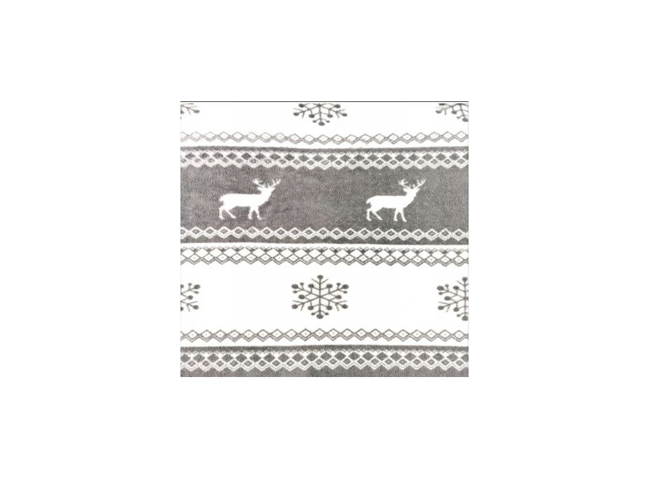 Vianočný vankúš NORDIC 40x40 cm - šedý so sobom