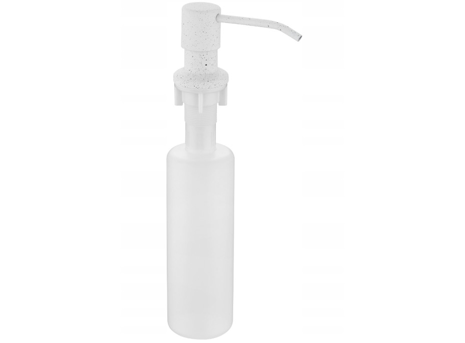 Okrúhly dávkovač 320 ml na zabudovanie do drezu - biely prskaný, 6601320-26