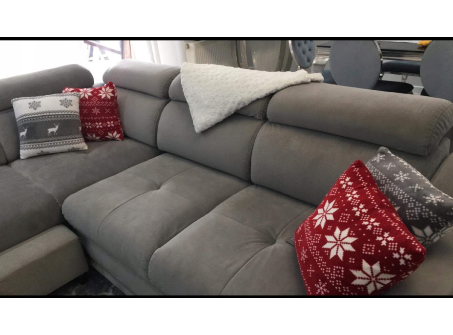 Vianočný vankúš NORDIC 40x40 cm - šedý so sobom