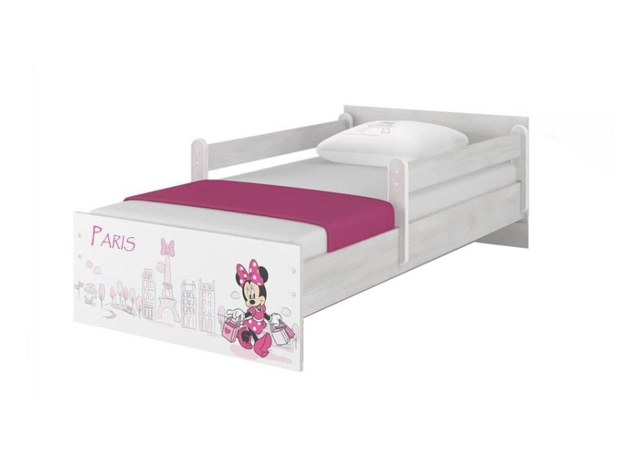 Detská posteľ MAX bez zásuvky Disney - MINNIE PARIS 200x90 cm