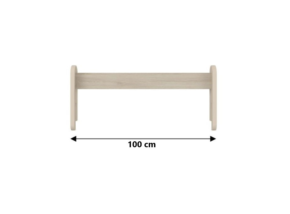 Odnímateľná zábrana k detskej posteli MAX - 1x dlhá + 1x krátka - biela - 195 cm