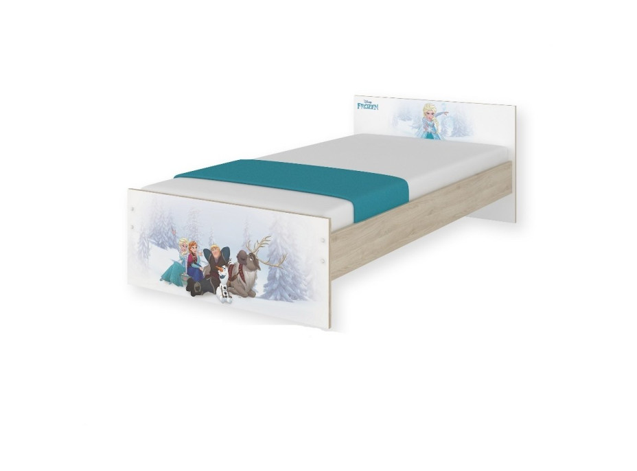 Detská posteľ MAX bez šuplíka Disney - FROZEN 200x90 cm - 2x krátka zábrana