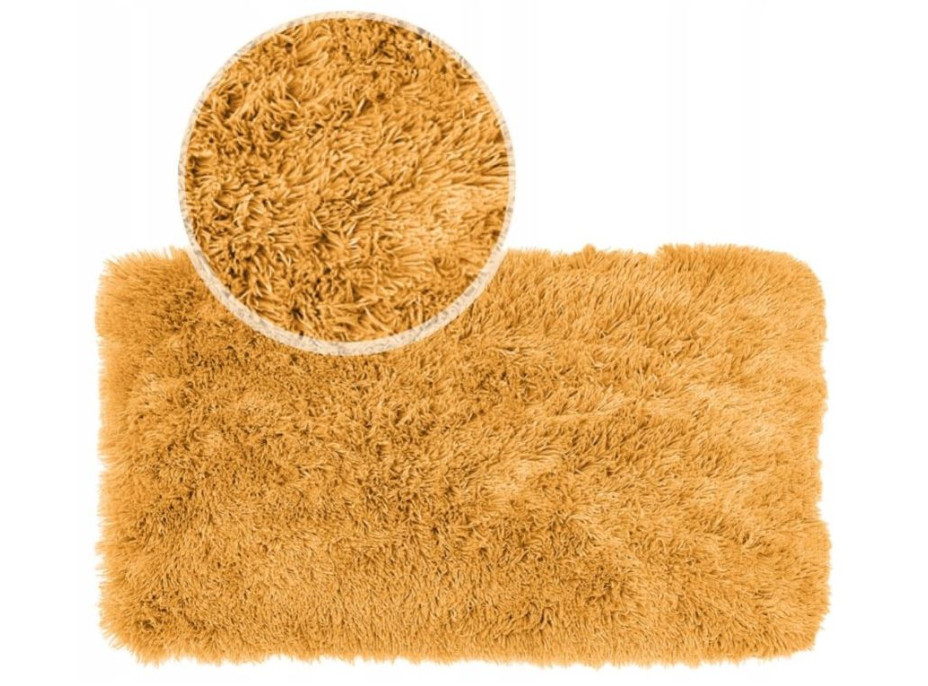 Detský plyšový koberec MAX - horčicovo žltý