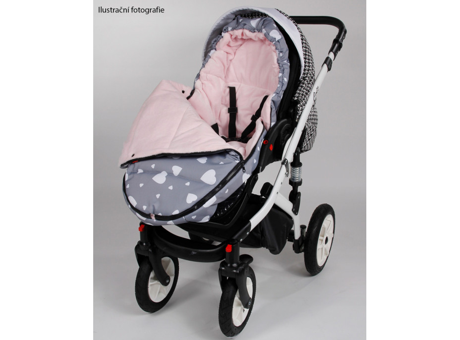 Fusak do kočíka TheBaby - HVIEZDIČKY - tmavo modrý/biely