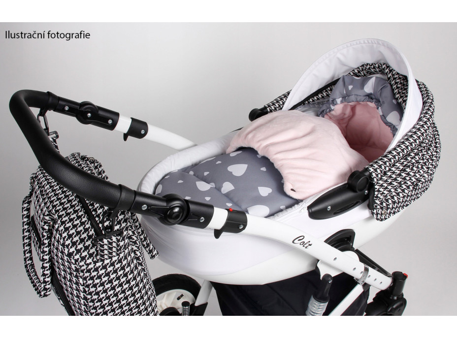 Fusak do kočíka TheBaby - HVIEZDIČKY - tmavo modrý/biely