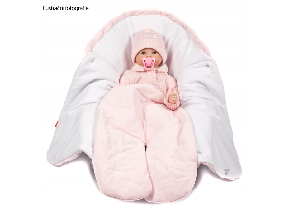 Zavinovačka s kapucňou a nožičkami 90x40 cm TheBaby - ecru biela