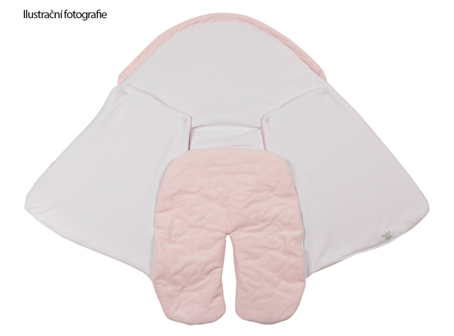 Zavinovačka s kapucňou a nožičkami 90x40 cm TheBaby - ecru biela