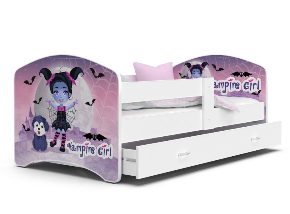 Detská posteľ LUCY so zásuvkou - 160x80 cm - VAMPIRE GIRL