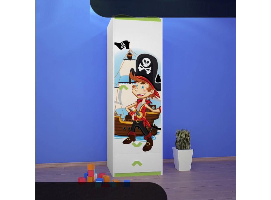 Detská skriňa MALÝ PIRÁT - TYP 4B