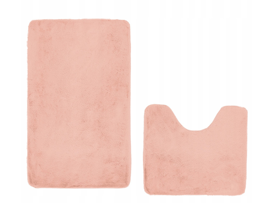 Súprava 2 kúpeľňových plyšových predložiek OSLO TPR - svetlo ružové