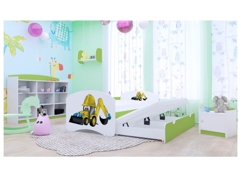 Detská posteľ pre DVOCH (s výsuvným lôžkom) 180x90 cm - BAGR