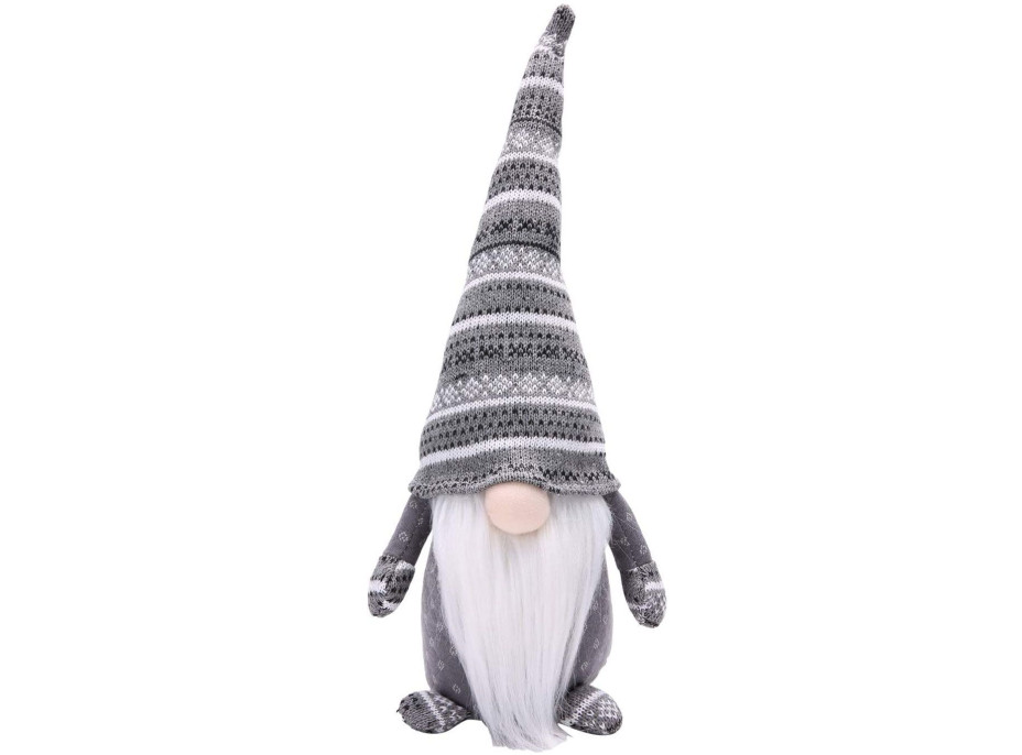 Vianočný škriatok 49 cm - škandinávsky - šedý