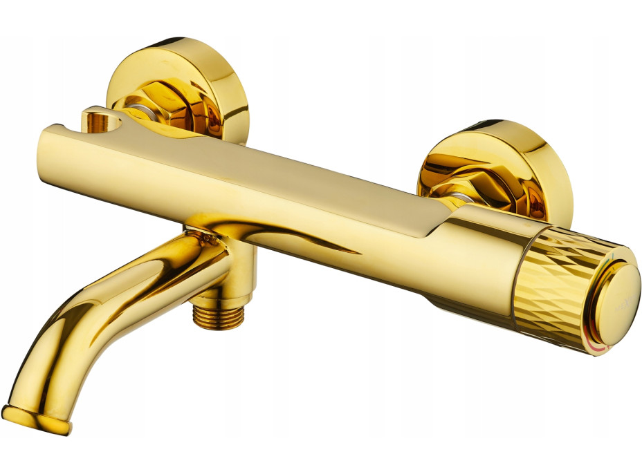 Vaňová batéria MEXEN DIAMOND s pripojením na sprchu - zlatá, 71530-50