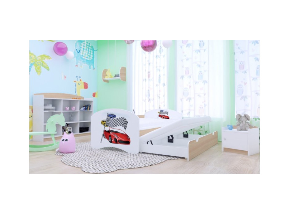 Detská posteľ pre DVOCH (s výsuvným lôžkom) 180x90 cm - RALLY