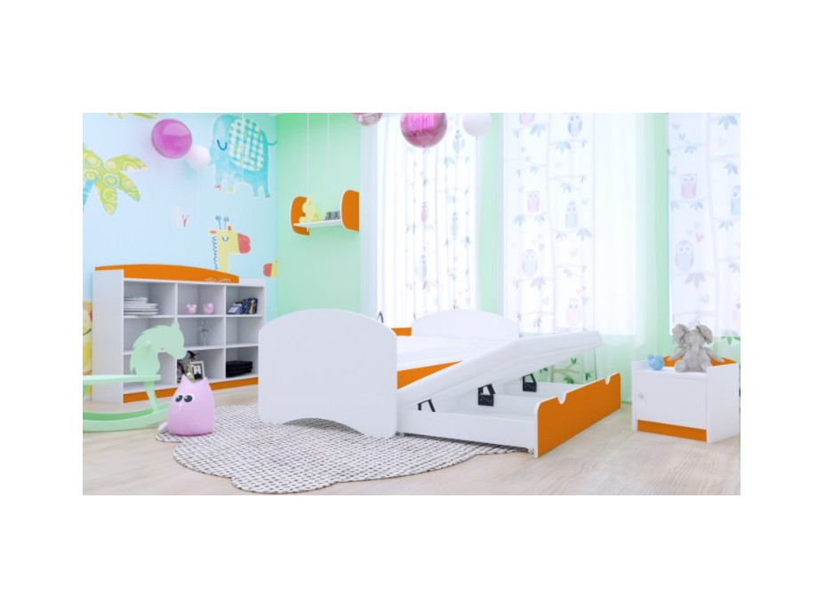 Detská posteľ pre DVA (s výsuvným lôžkom) 200x90 cm - bez motívu