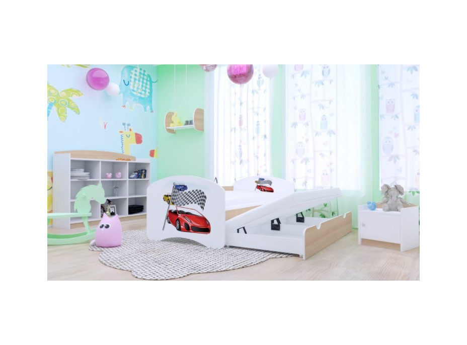 Detská posteľ pre DVOCH (s výsuvným lôžkom) 200x90 cm - RALLY
