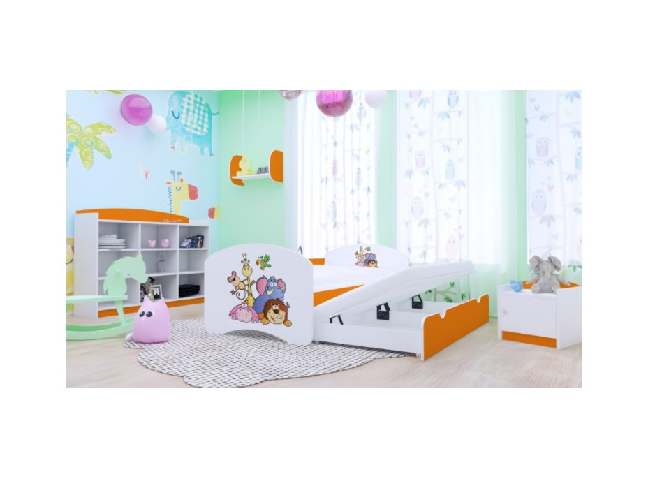 Detská posteľ pre DVOCH (s výsuvným lôžkom) 200x90 cm - SAFARI