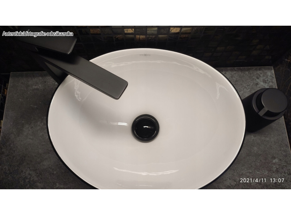Keramické umývadlo MEXEN ELZA - čierno/biele, 21014075
