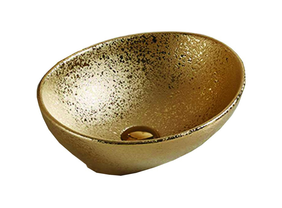 Keramické umývadlo MEXEN ELZA - zlaté s patinou, 21014050