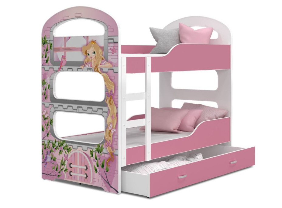 Detská poschodová posteľ Dominik Q - 160x80 cm - LOCIKA