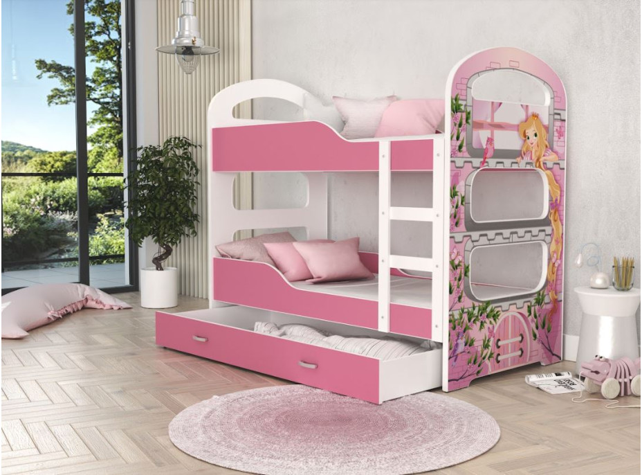 Detská poschodová posteľ Dominik Q - 190x80 cm - LOCIKA