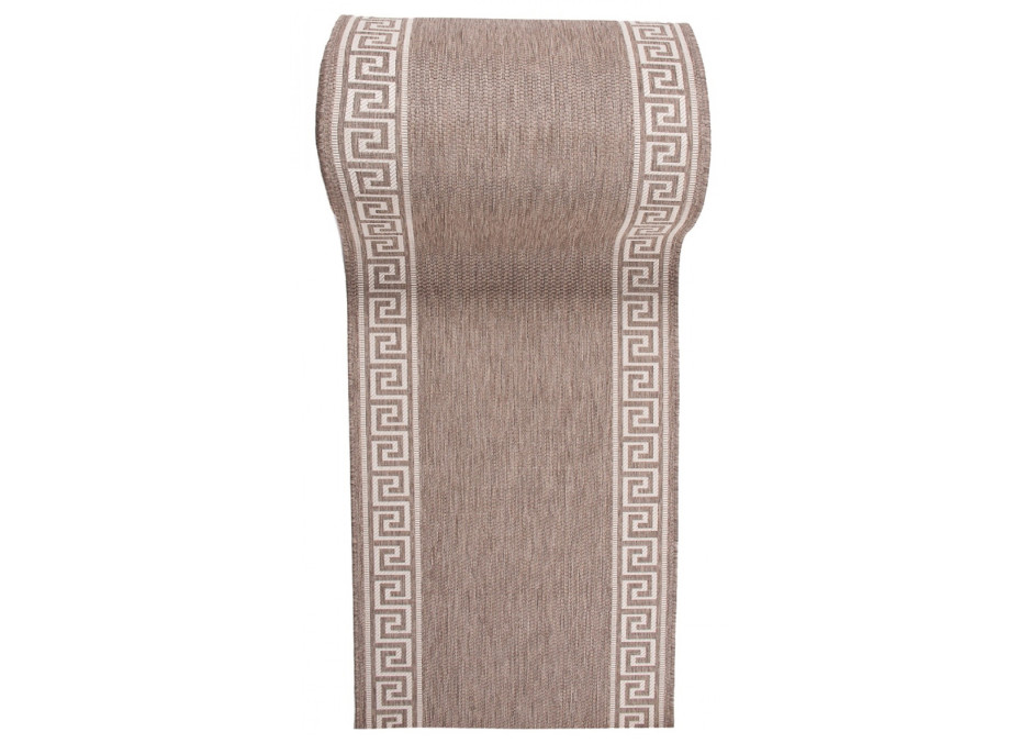 Sisalový PP behúň GREEK - taupe/béžový - 70x200 cm