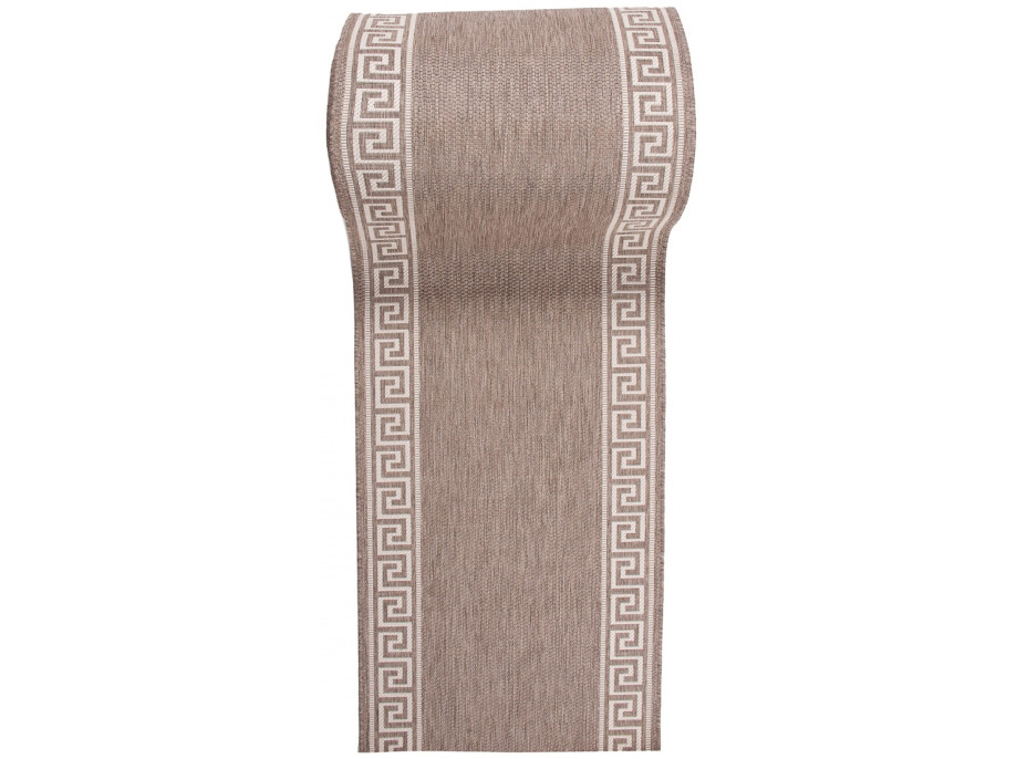 Sisalový PP behúň GREEK - taupe/béžový - 70x200 cm