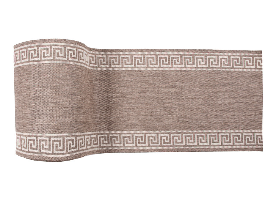 Sisalový PP behúň GREEK - taupe/béžový - 70x200 cm