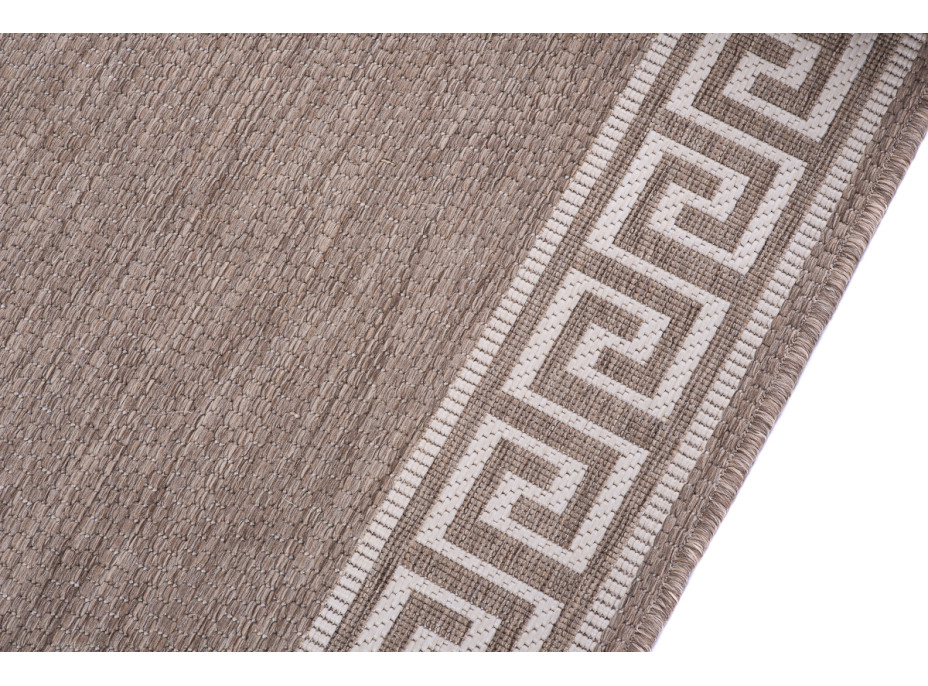 Sisalový PP behúň GREEK - taupe/béžový - 70x200 cm