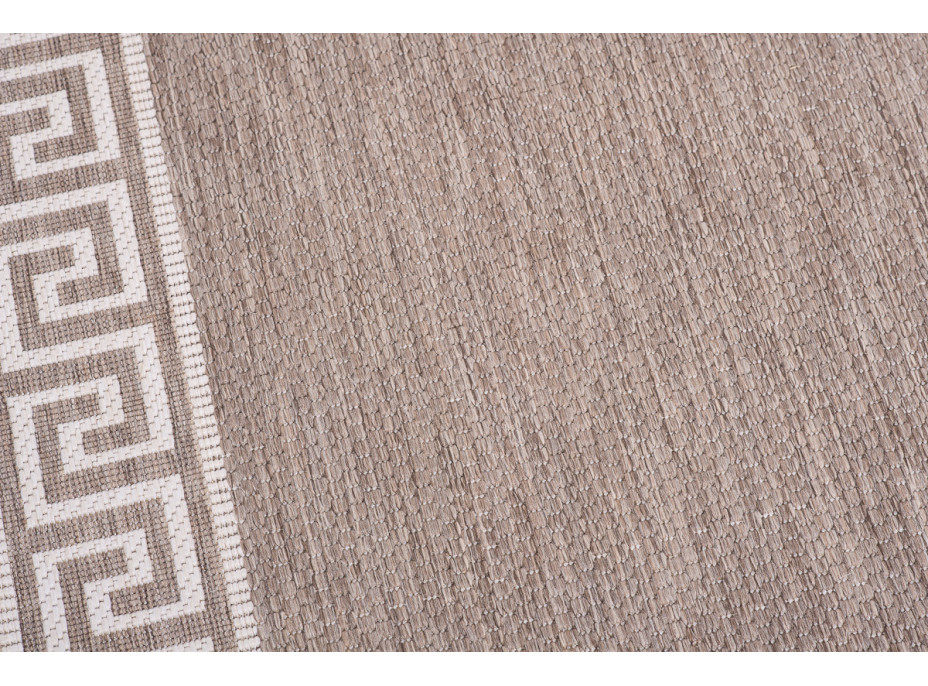 Sisalový PP behúň GREEK - taupe/béžový - 70x200 cm