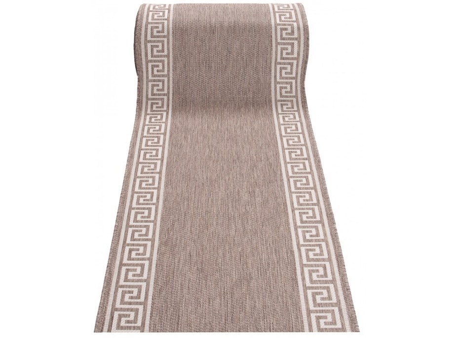 Sisalový PP behúň GREEK - taupe/béžový - 70x200 cm