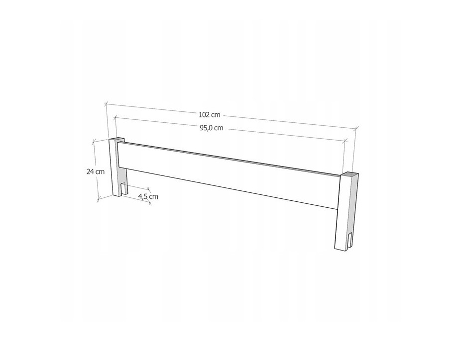 Odnímateľná bezpečnostná zábrana k detskej posteli - 102 cm