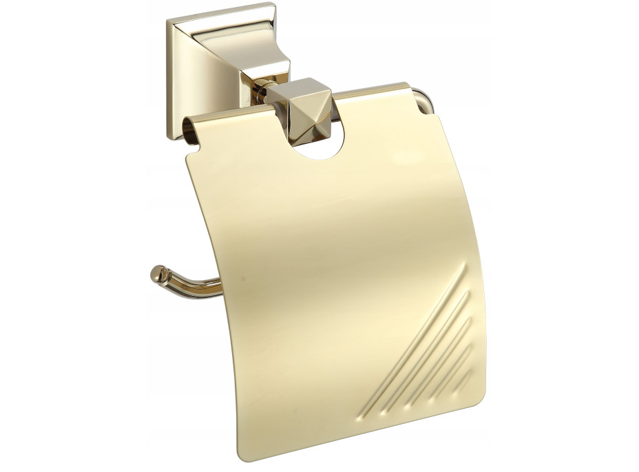 Držiak toaletného papiera MEXEN DALIA s krytom - kovový - zlatý, 7017333-50