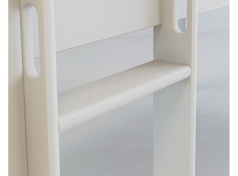 Detská poschodová posteľ z MASÍVU BUK - MARK 200x90cm - biela