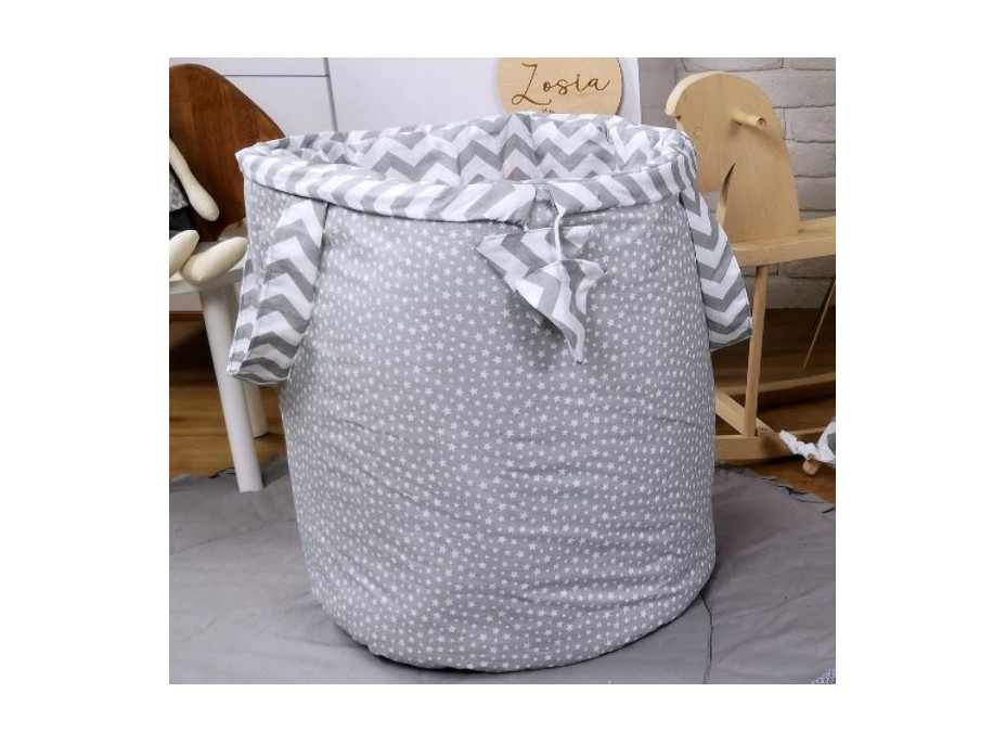 Detský stan TEEPEE (TÝPIE) STARS s doplnkami - cik-cak/sivý