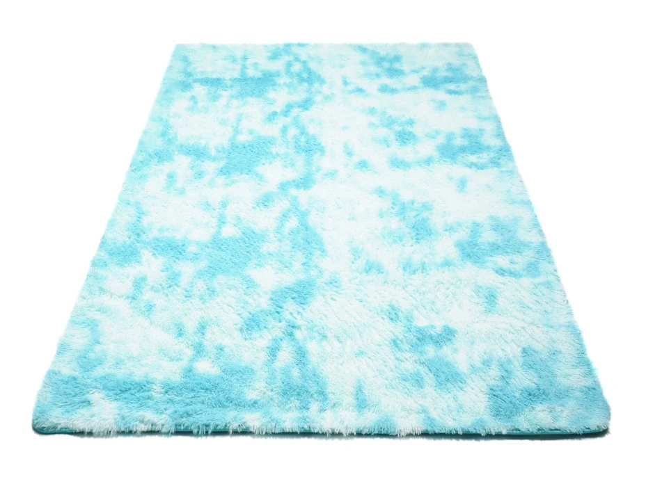 Plyšový koberec SILK Ombre - MODRÝ